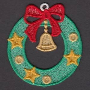 Picture of FSL Bell Wreaths Machine Embroidery Design