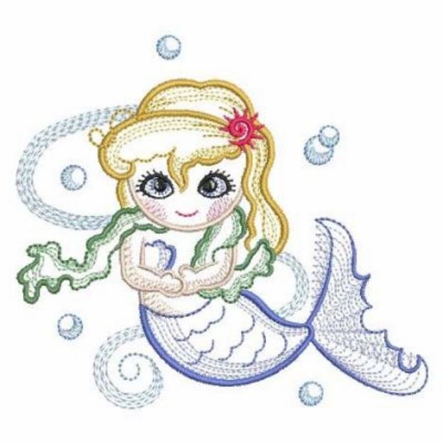Picture of Rippled Mermaids Machine Embroidery Design
