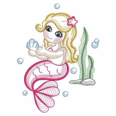 Mermaids Machine Embroidery Design
