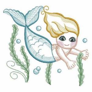 Picture of Underwater Mermaid Machine Embroidery Design