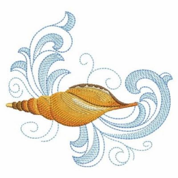 Picture of Baroque Spiral Shell Machine Embroidery Design