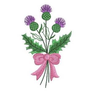 Picture of Thistle Bouquet Machine Embroidery Design