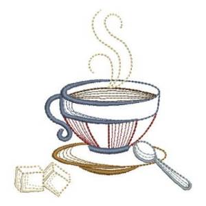 Picture of Coffee Cup & Sugar Machine Embroidery Design