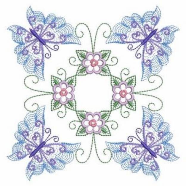 Picture of Butterfly Blocks Machine Embroidery Design