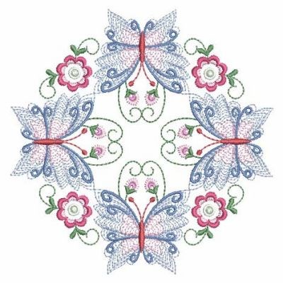 Butterfly Quilt Decor Machine Embroidery Design