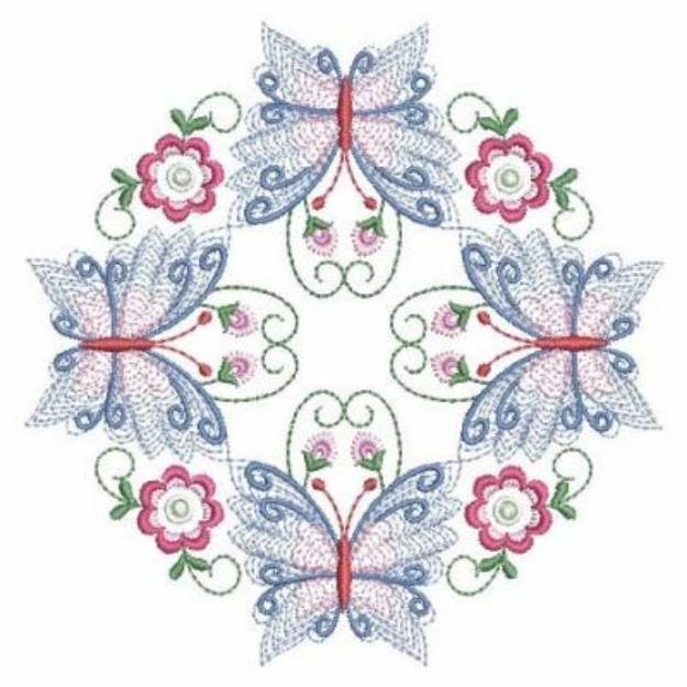 Picture of Butterfly Quilt Decor Machine Embroidery Design