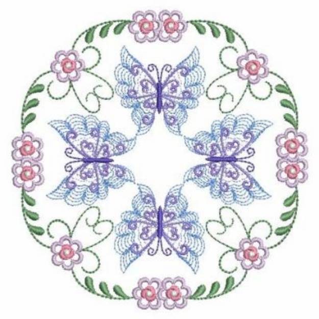 Picture of Quilt Butterfly Circle Machine Embroidery Design