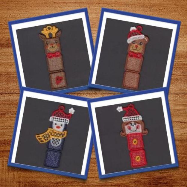 Picture of FSL Christmas Bookmarks Embroidery Design Pack