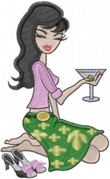 Picture of Girl With Cocktail Drink