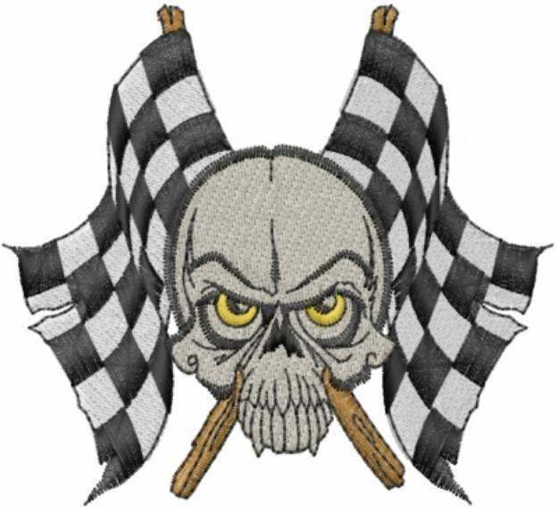 Picture of Skull Checker Flag