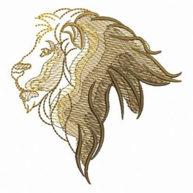 Picture of Rippled African Lion Machine Embroidery Design