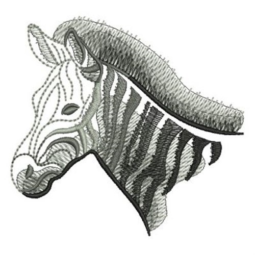 Rippled African Zebra Machine Embroidery Design