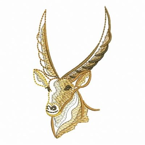 Ripple African Antelope Machine Embroidery Design