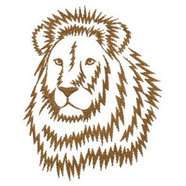 Picture of African Wild Lion Machine Embroidery Design