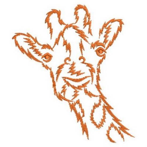 Picture of African Giraffe Outline Machine Embroidery Design
