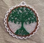 Picture of FSL Blank Circle Ornament Machine Embroidery Design