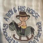 Picture of Boy And His Horse Machine Embroidery Design