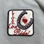 Picture of Live Love Ride Machine Embroidery Design