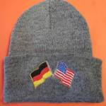 Picture of German American Flags Machine Embroidery Design