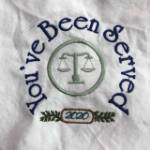 Picture of Scales of Justice Machine Embroidery Design