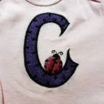 Picture of Ladybug Letter C Machine Embroidery Design