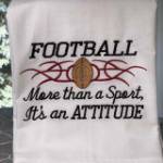 Picture of Football Attitude Machine Embroidery Design