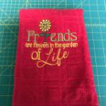 Picture of Friends Are Flowers Machine Embroidery Design