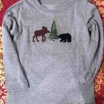 Picture of Moose, Bear, Tree Machine Embroidery Design