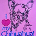 Picture of I Love My Chihuahua Machine Embroidery Design