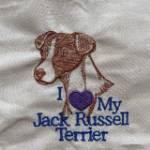 Picture of I Love My Jack Russell Machine Embroidery Design