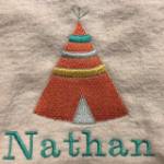 Picture of My Home Teepee Machine Embroidery Design