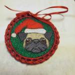 Picture of Holiday Pug Machine Embroidery Design