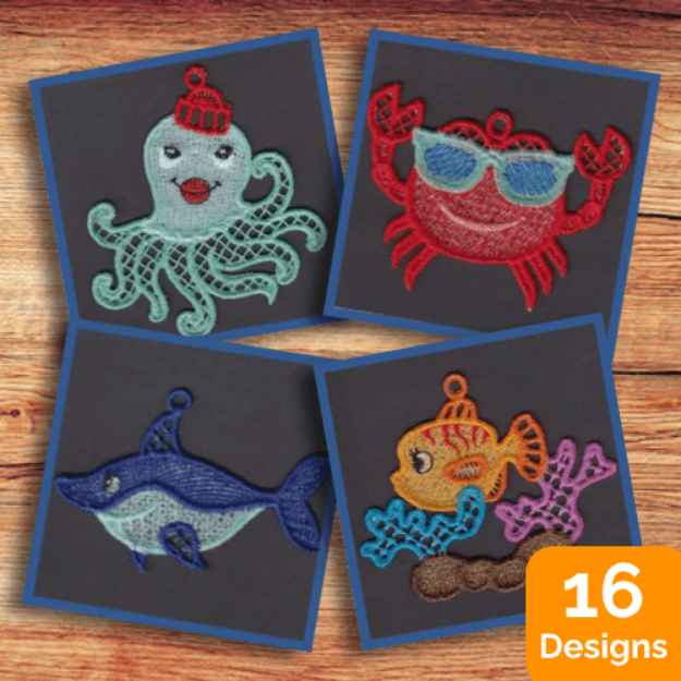 Picture of FSL Ocean Critters Embroidery Design Pack
