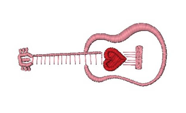 Picture of Abstract Guitar 2 Machine Embroidery Design