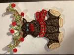 Picture of FSL Reindeer Ornament Machine Embroidery Design