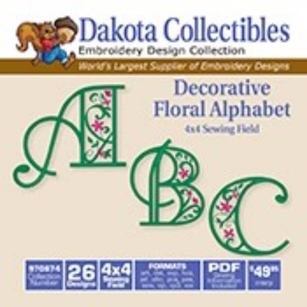 Picture of Alphabets Embroidery Design Pack