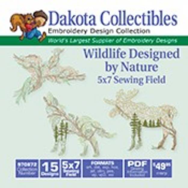 Picture of Wildlife Embroidery Design Pack