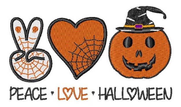Picture of peace love halloween 9 Machine Embroidery Design