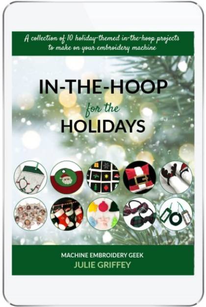 Picture of In-the-hoop for the holidays e-book and embroidery design set