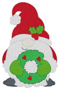 Picture of Wreath Gnome Machine Embroidery Design