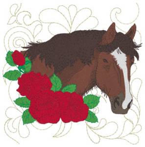 Picture of Clydesdale Quilt Square Machine Embroidery Design