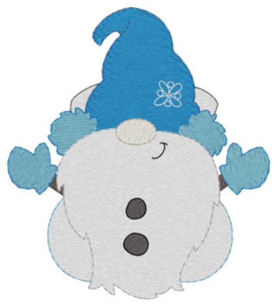 Picture of Snowman Gnome Machine Embroidery Design