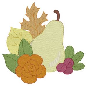 Picture of Fall Pear Machine Embroidery Design