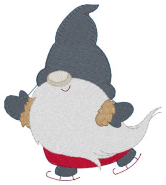 Picture of Skating Gnome Machine Embroidery Design