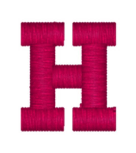 Picture of .50 Block Letter H Machine Embroidery Design