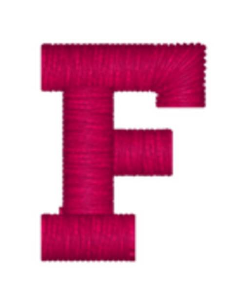 Picture of .50 Block Letter F Machine Embroidery Design