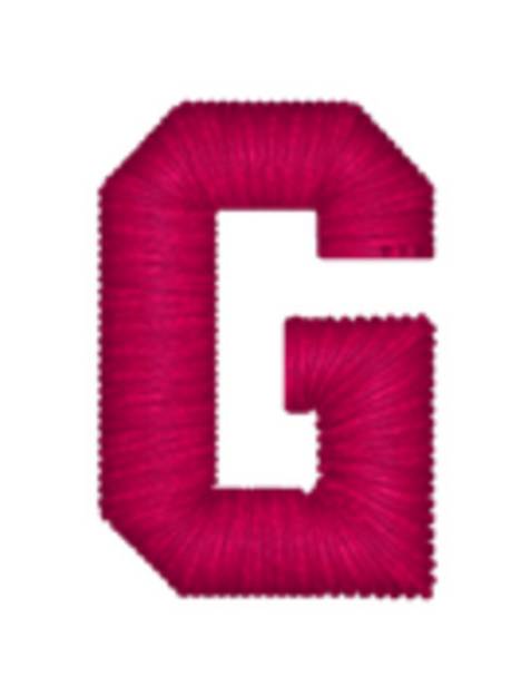 Picture of .50 Block Letter G Machine Embroidery Design