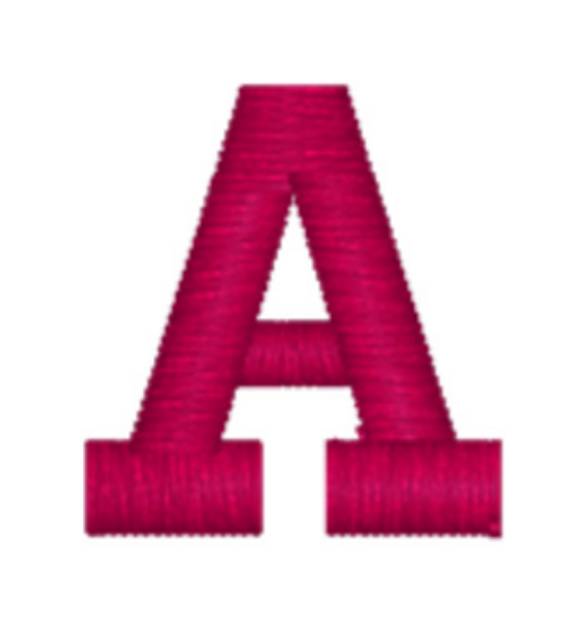Picture of .50 Block Letter A Machine Embroidery Design