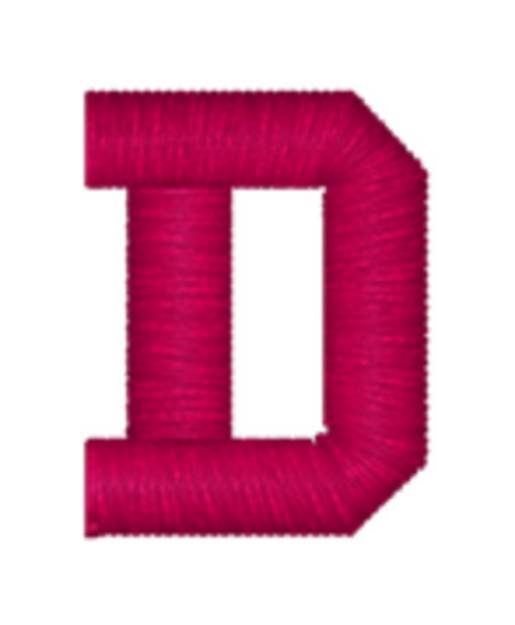 Picture of .50 Block Letter D Machine Embroidery Design