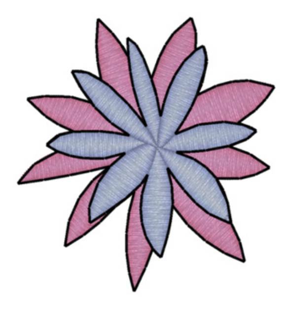 Picture of Floral Accent Machine Embroidery Design